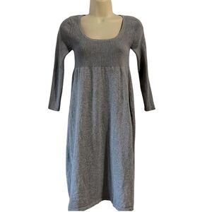 Isaac Mizrahi Gray Midi Knit Dress